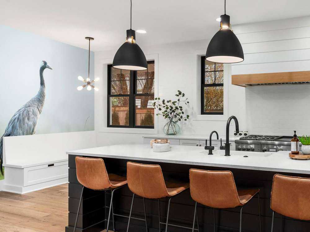 Grue dans la brume du matin