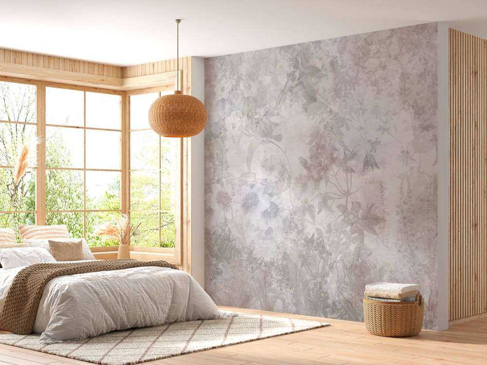 Jardin aquarelle taupe