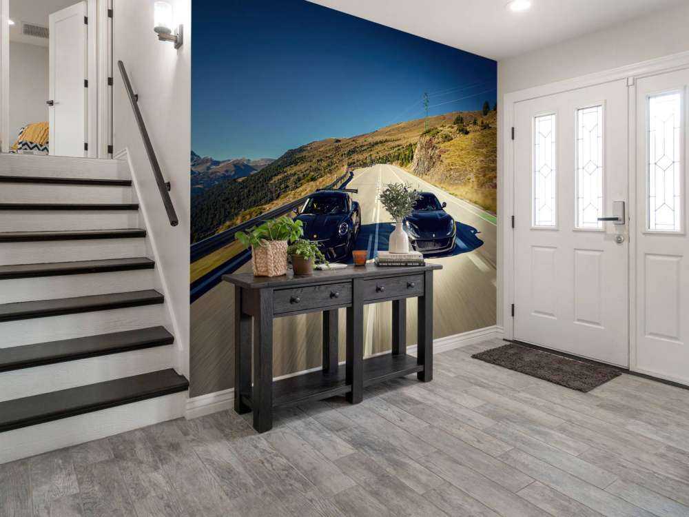 Supercars noires dans les montagnes