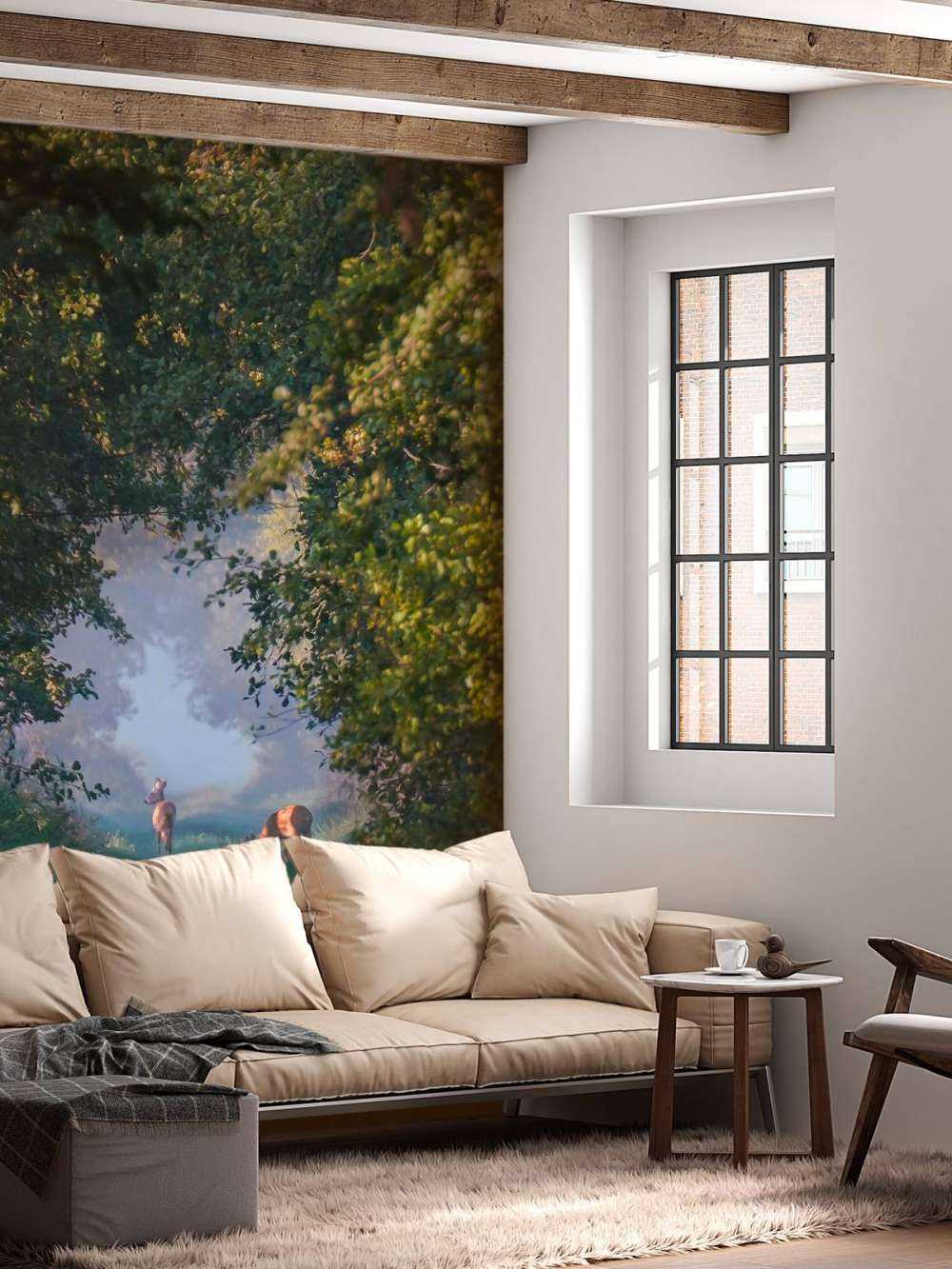 Animaux sauvages dans la lumière du matin