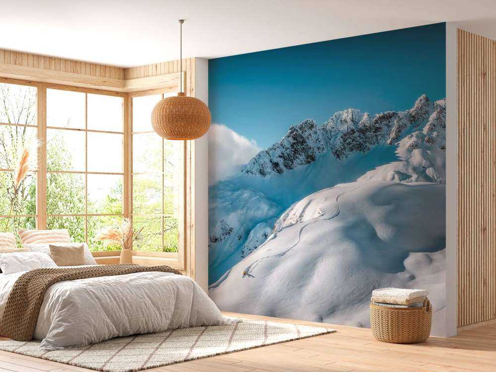 Pente ressentie dans le silence alpin