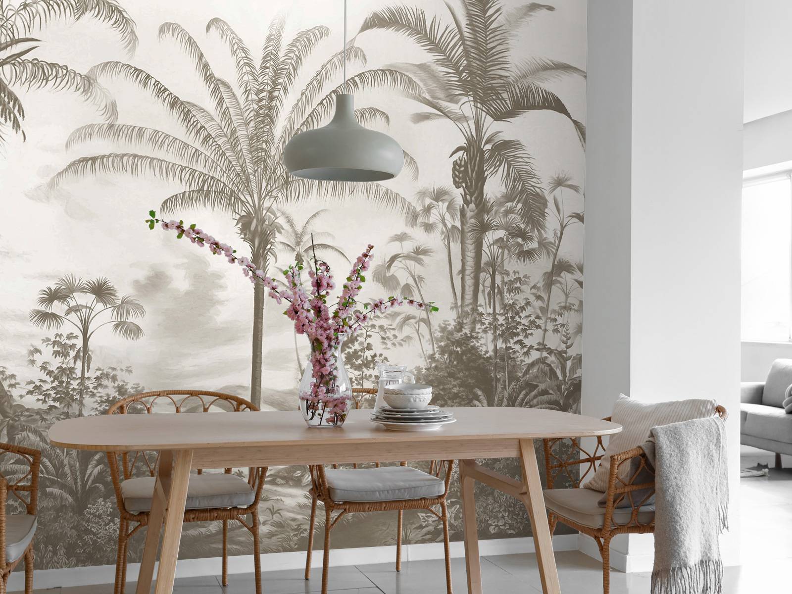 Tropiques romantiques taupe