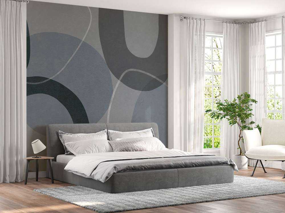 Formes et contours du milieu du siècle gris sarcelle