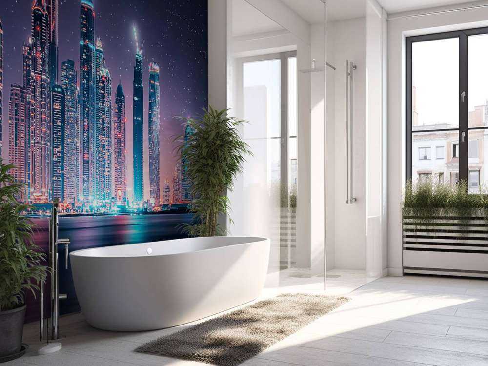 Lumière nocturne au-dessus de la ligne d'horizon