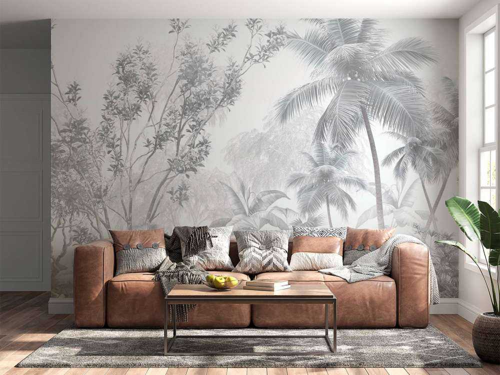 Palmiers de brume tropicaux