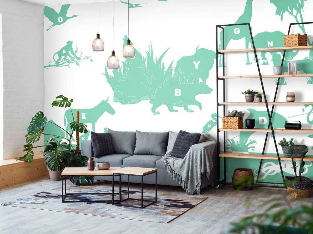 Alphabet animal, vert