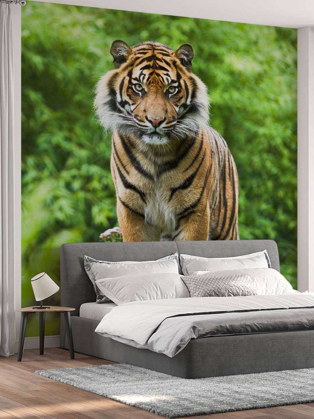 Tigre debout sur une pierre