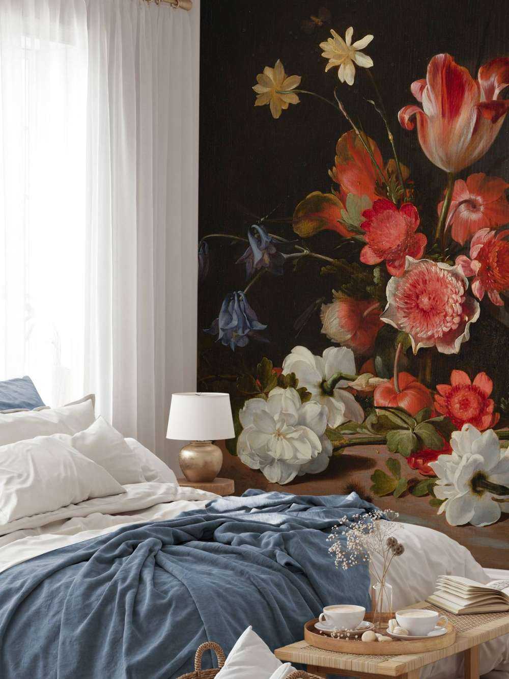 Nature morte avec un bouquet en développement