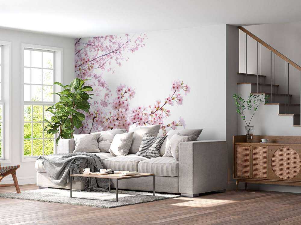 Branches de fleurs roses