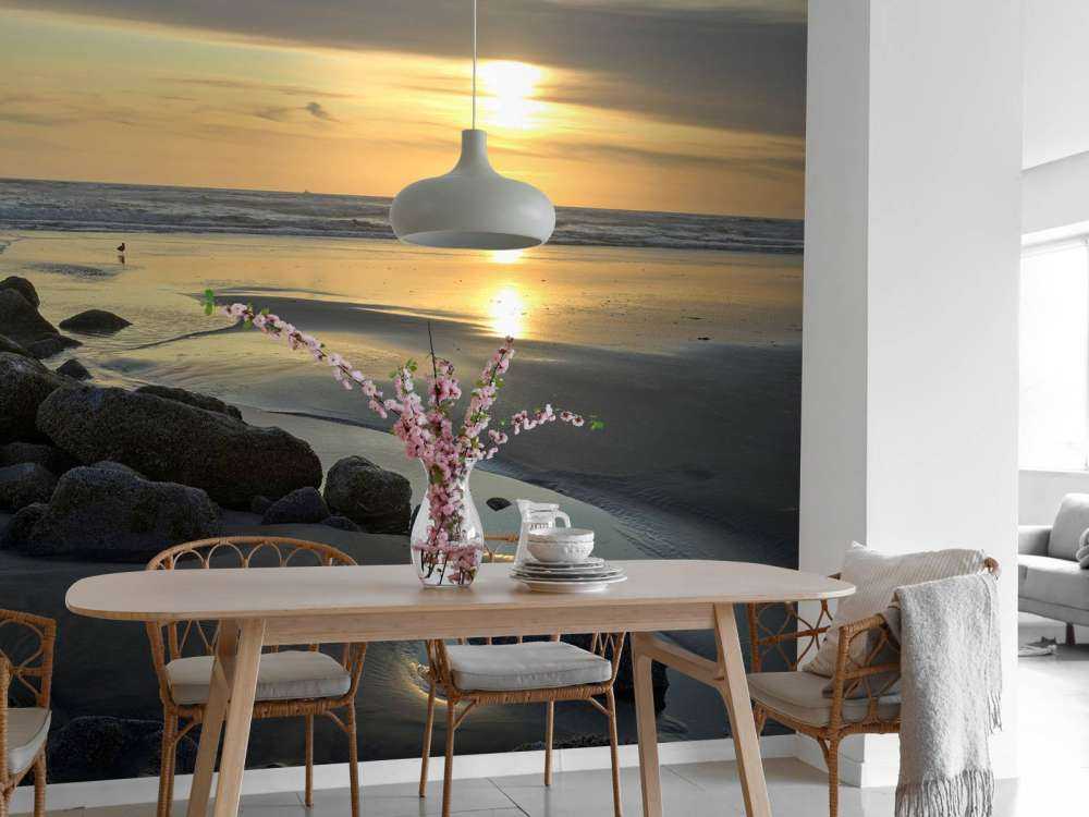 Coucher de soleil sur une plage