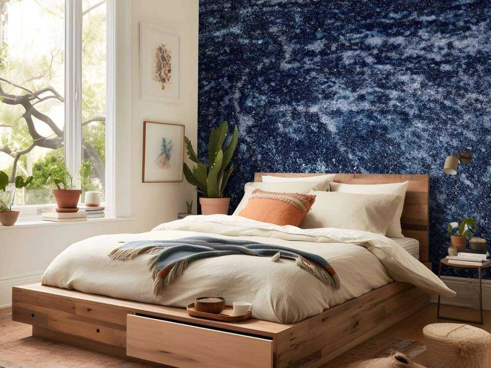 Structure bleu foncé