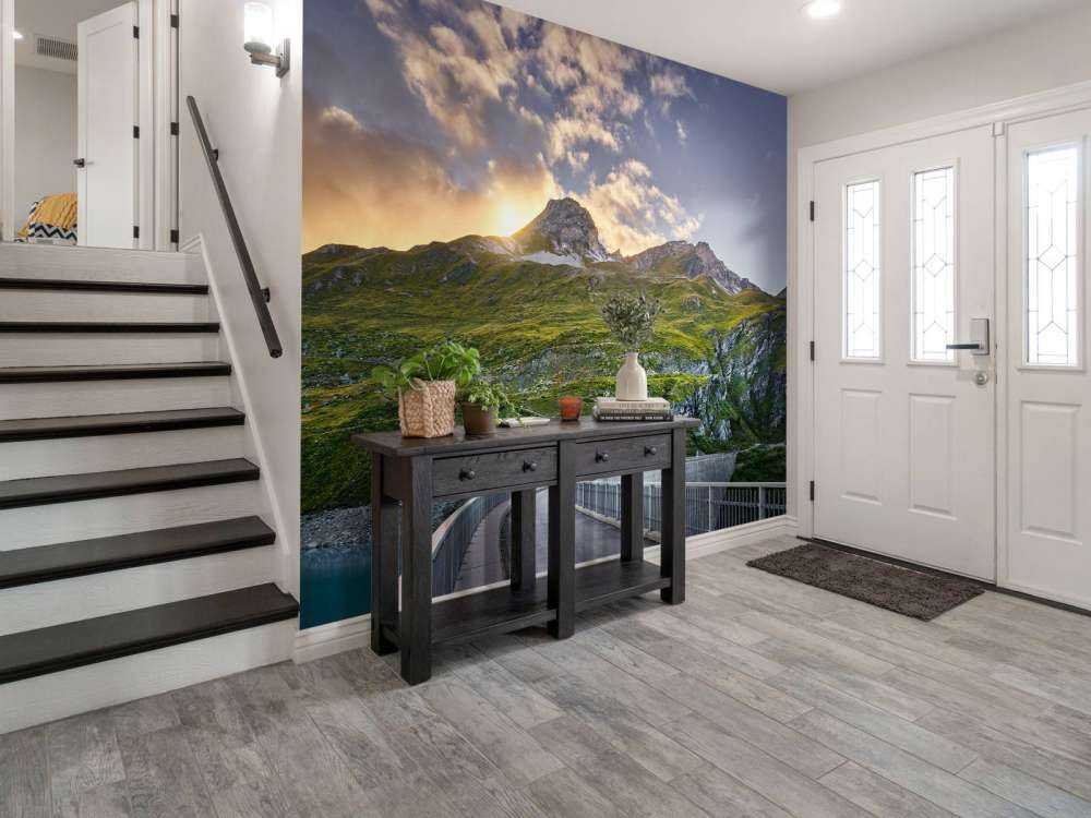 Coucher de soleil sur un réservoir