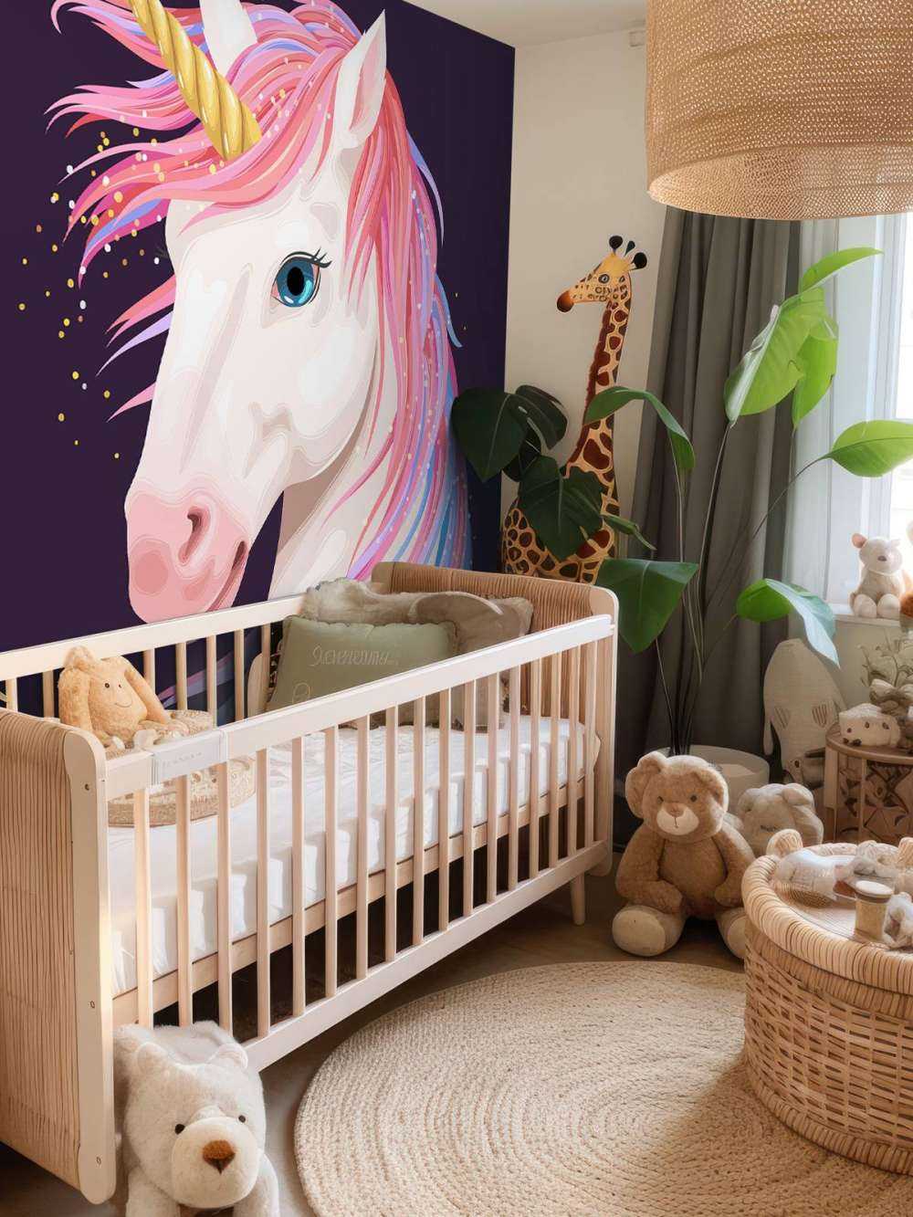 Licorne à la crinière colorée