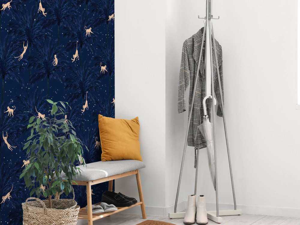 Singes tropicaux - bleu