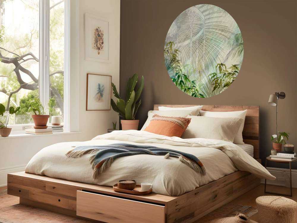 Verrière avec plantes tropicales