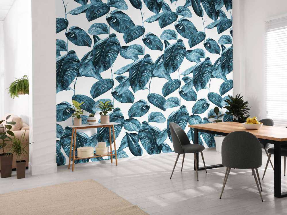 Plantes&#x20;&#xE0;&#x20;l&#x27;aquarelle&#x20;bleu&#x20;canard