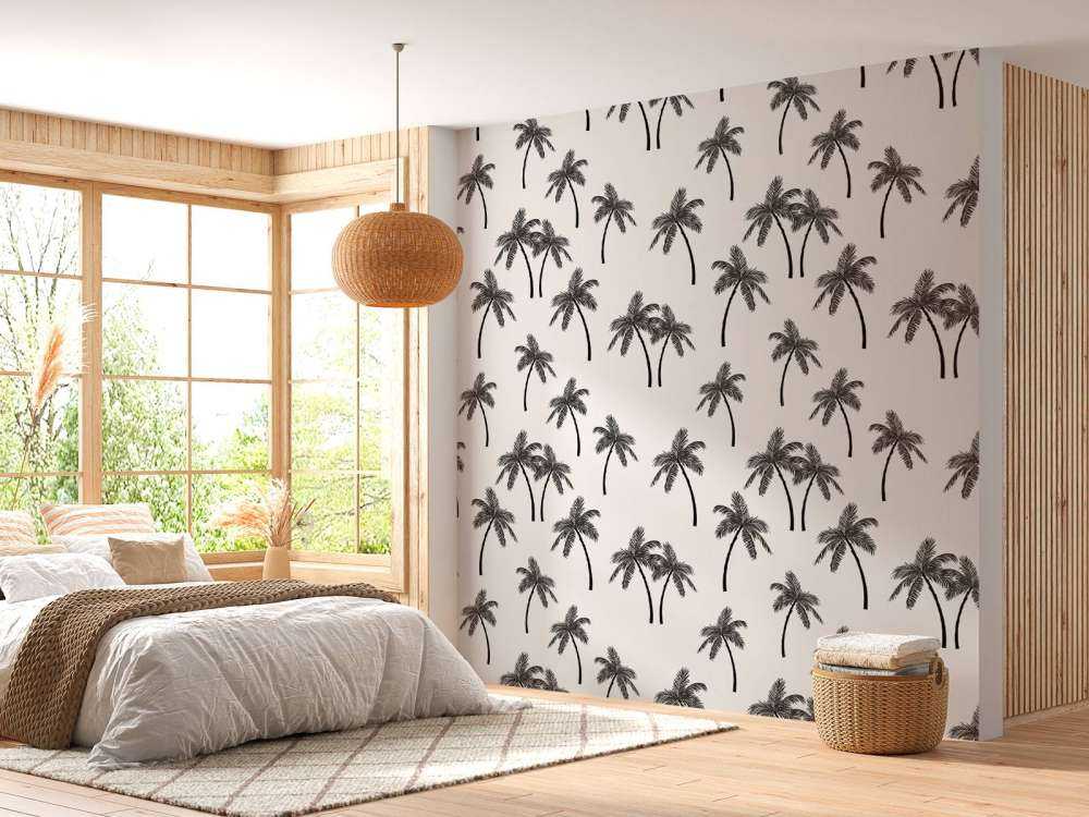 Motif avec palmiers