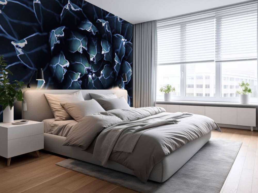 Succulent bleu foncé