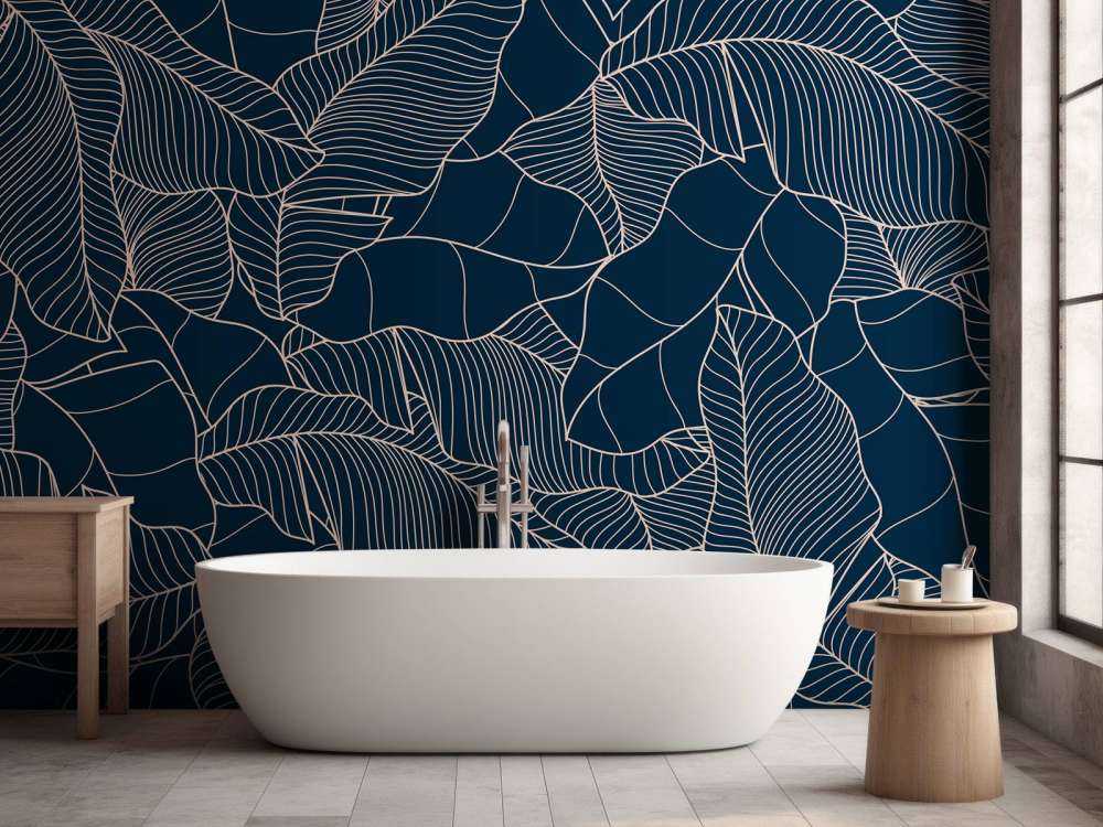 Feuilles de bananier bleues