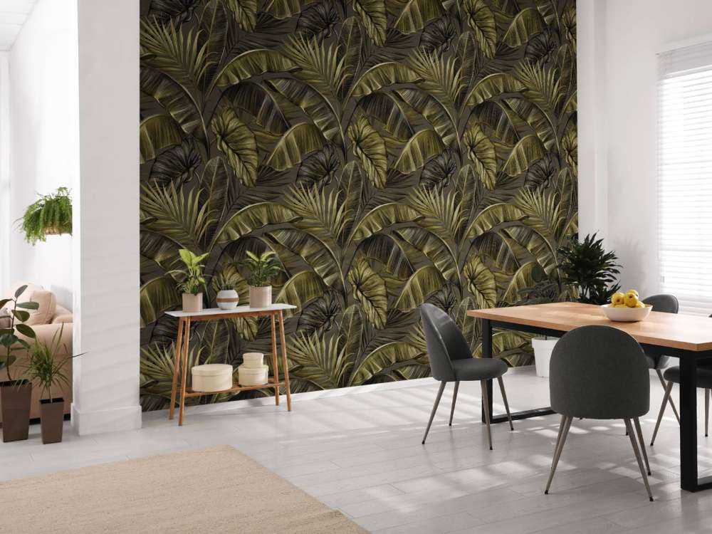 Feuilles de bananier foncé