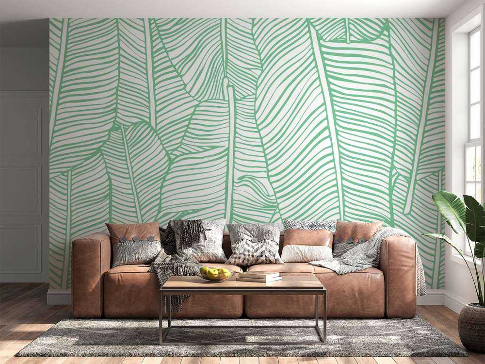 Motif de feuille vert