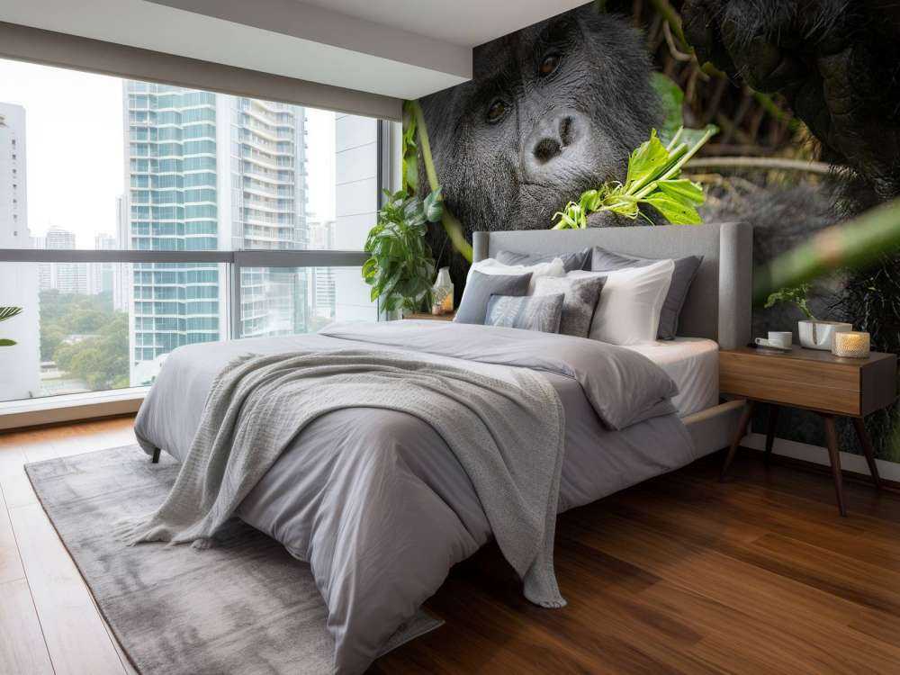 Gorille entre les branches