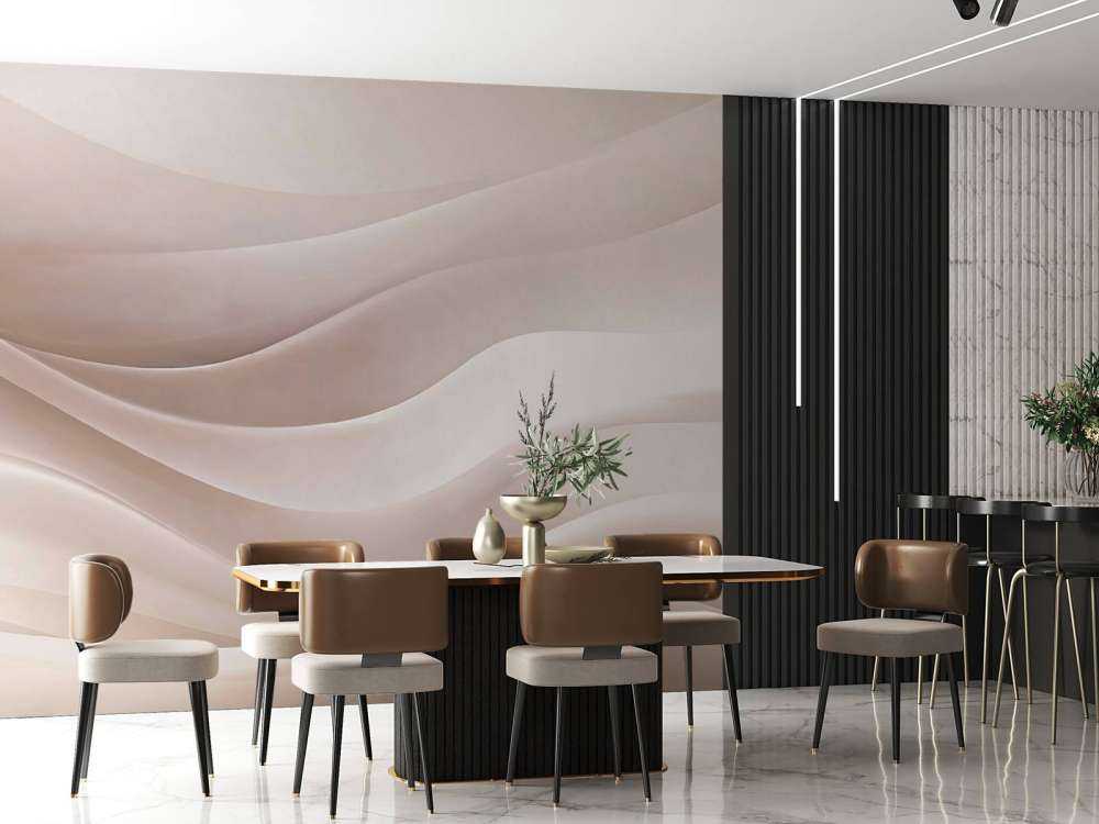 Vagues apaisantes calmes aqua beige