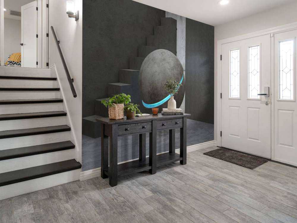 Escalier avec boule flottante 3D