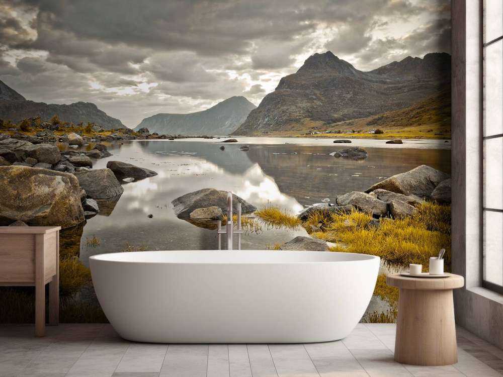 Les îles Lofoten dans les nuages