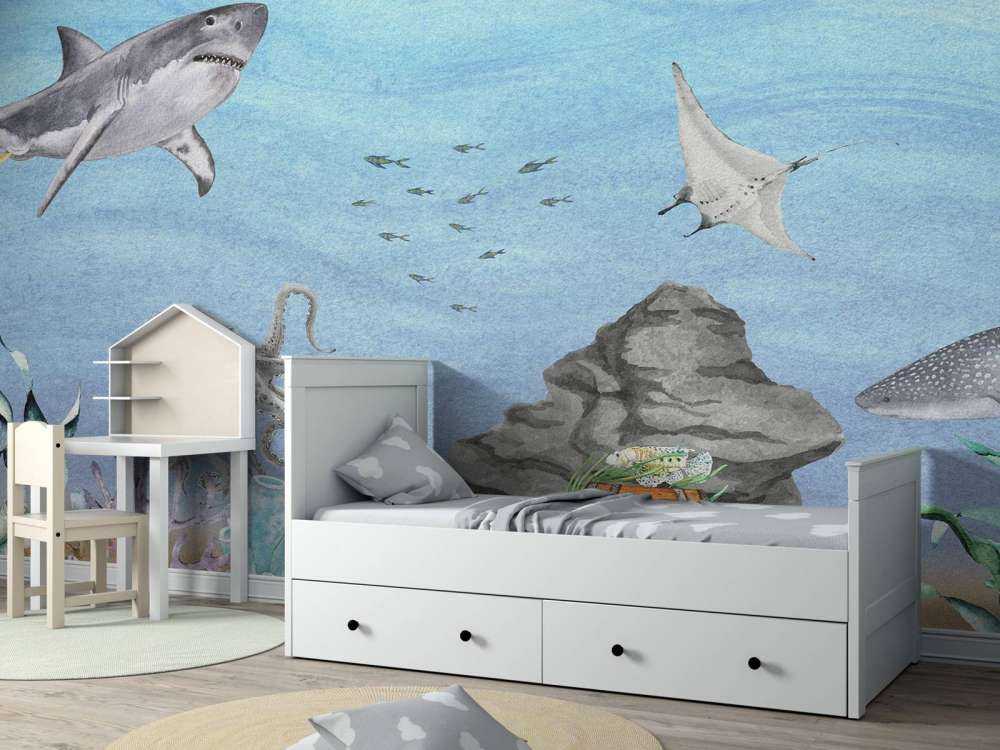 Le monde sous-marin avec les requins