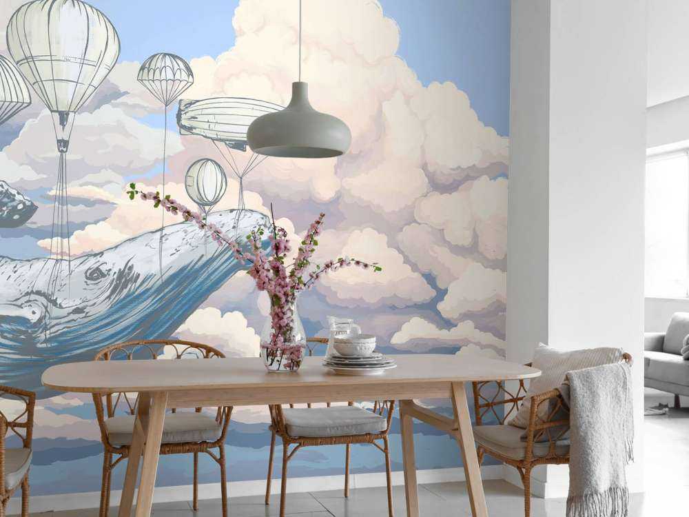 La baleine et ses montgolfières