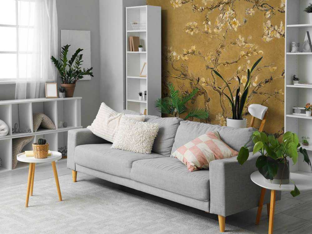 Fleur d'amandier jaune