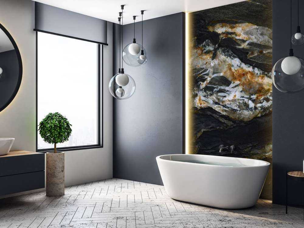 Marbre noir avec relief