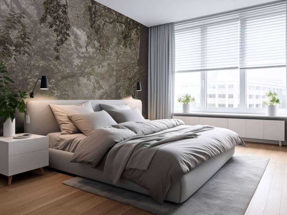 Chemin à travers la forêt brumeuse