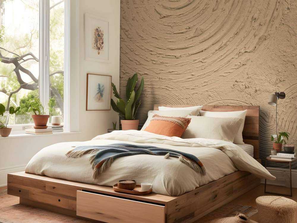 Formes et lignes organiques en brun doré