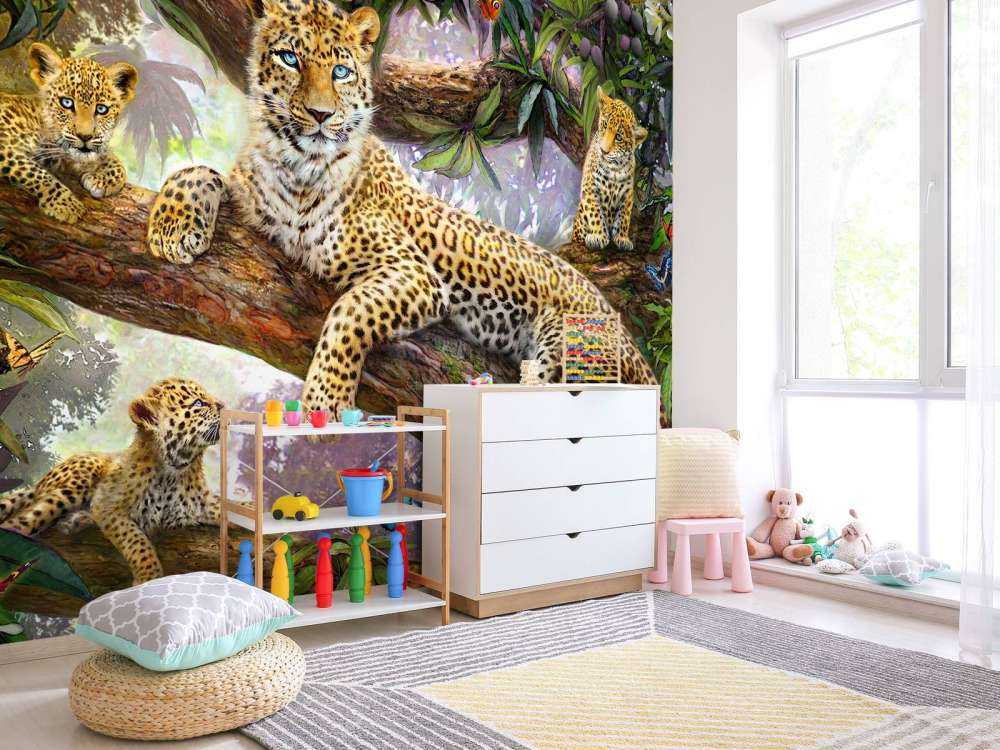 Tree Top Leopard Family