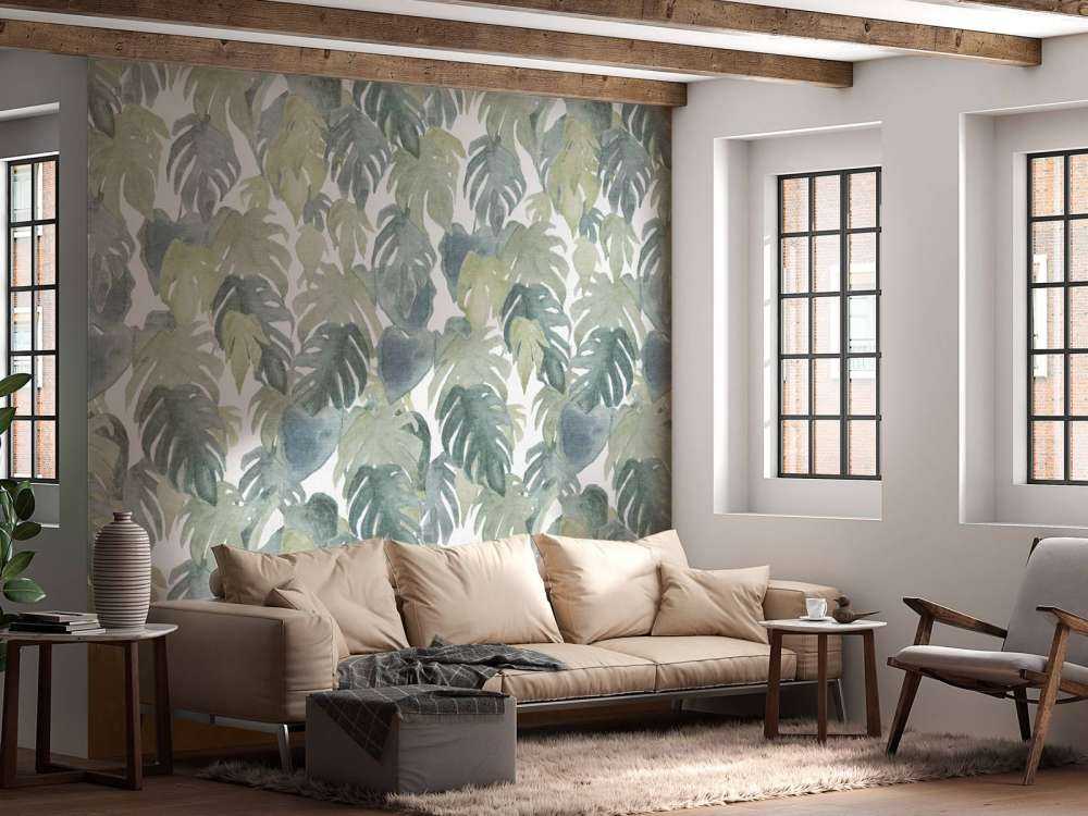 Palmiers tropicaux à l'aquarelle