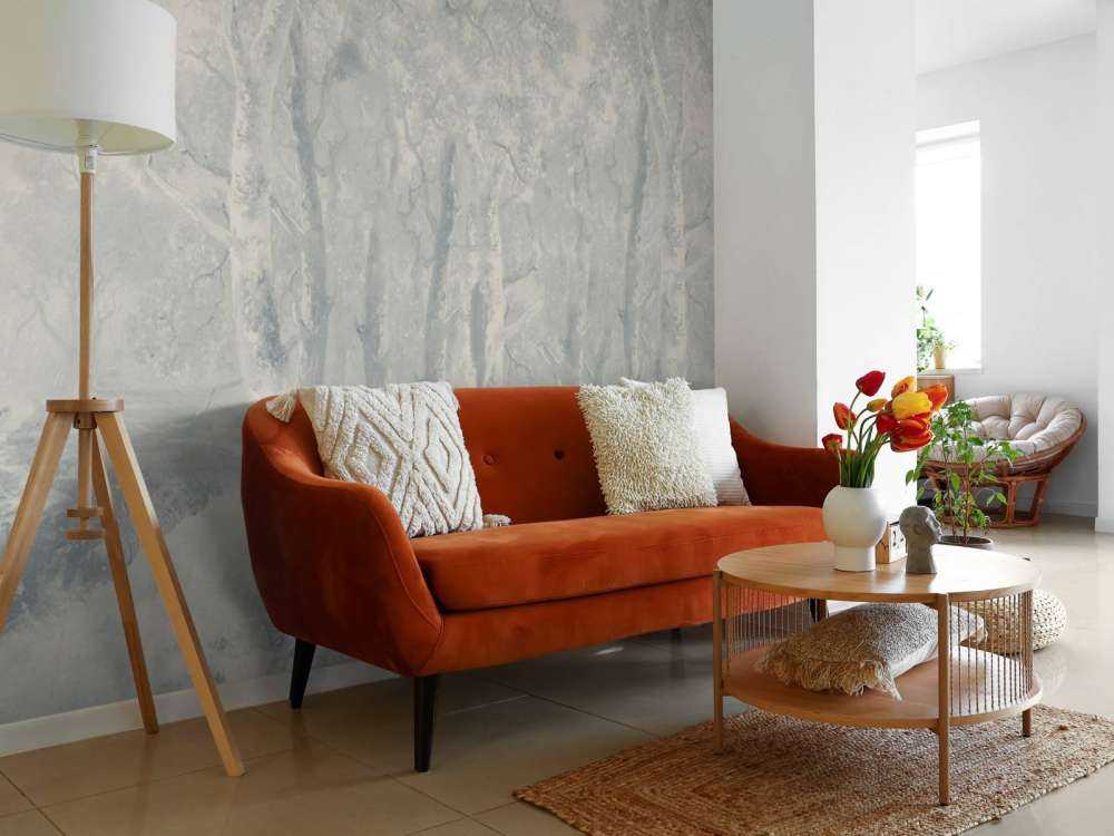 Paysage forestier panorama bleu