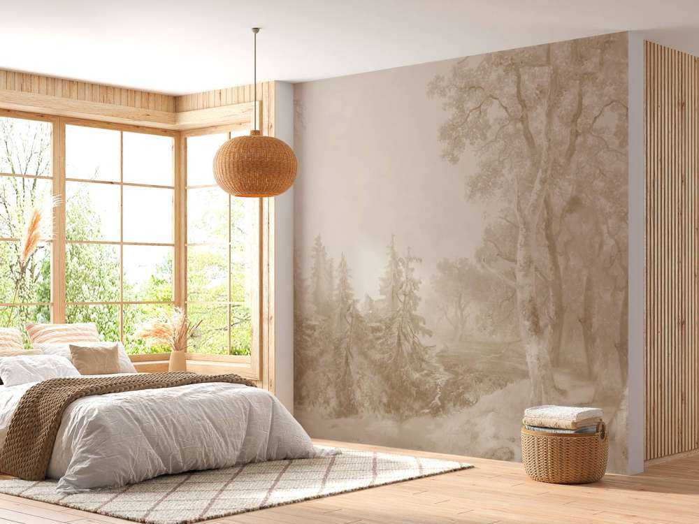 Paysage forestier beige #1