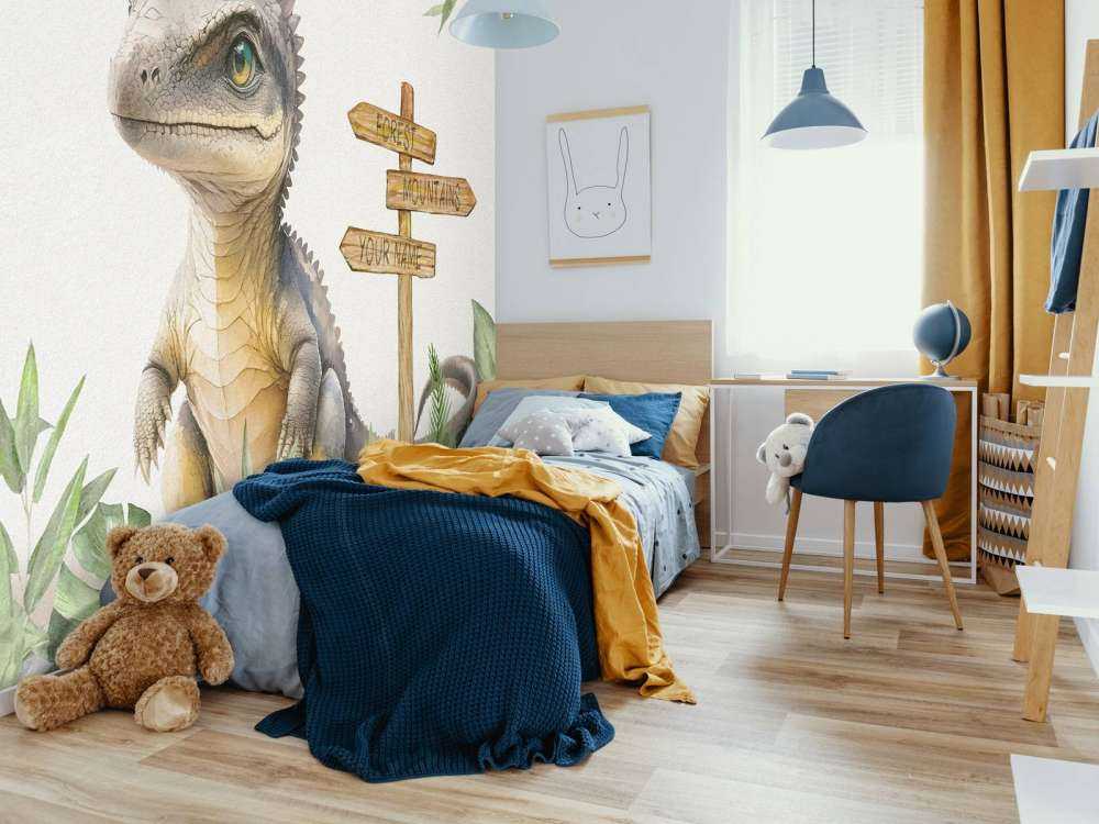 Bébé spinosaure dans la jungle