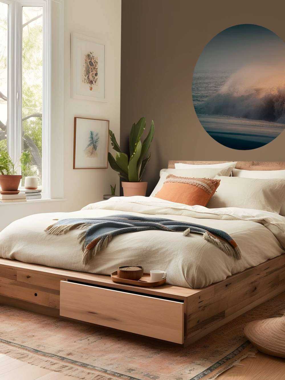 Vagues déferlantes sur la plage