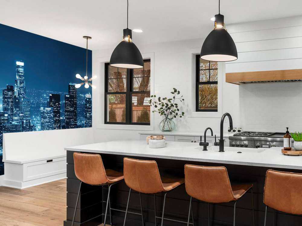 Ligne d'horizon bleue