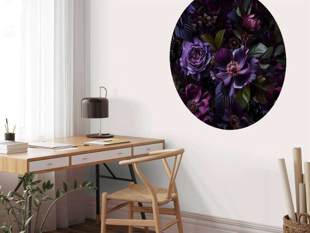 Midnight garden purple flower magic