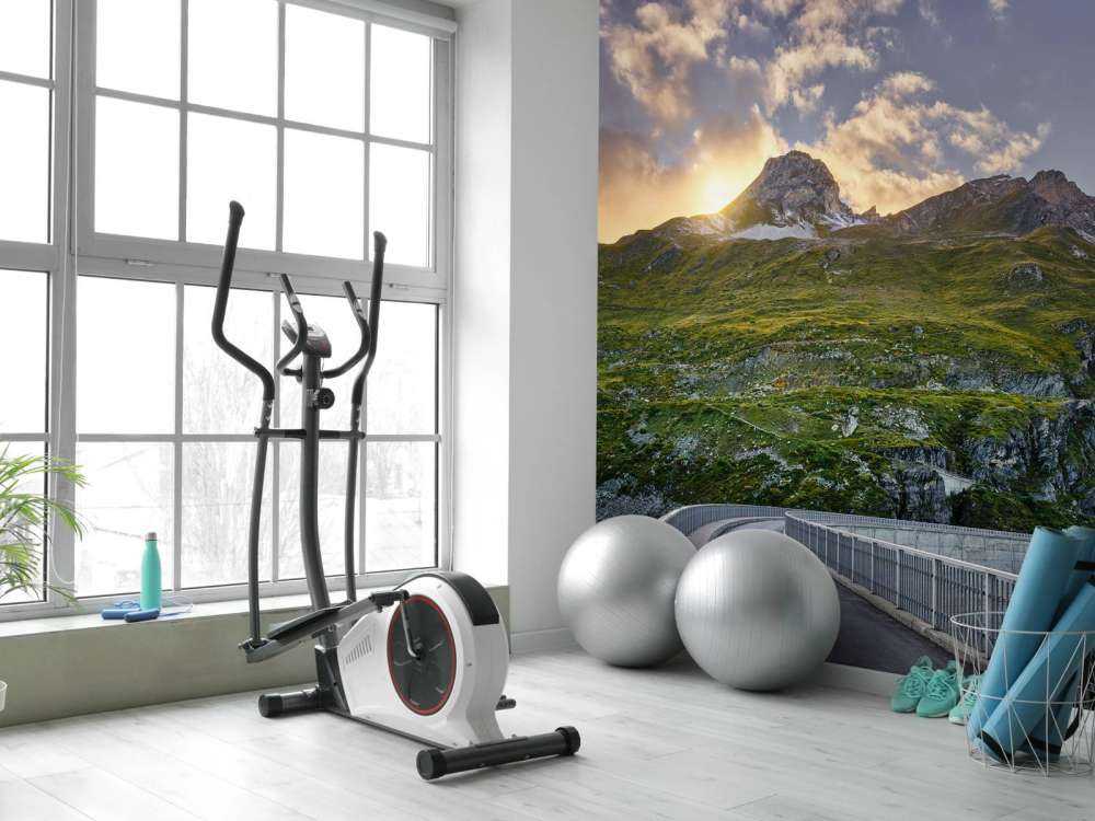 Coucher de soleil sur un réservoir