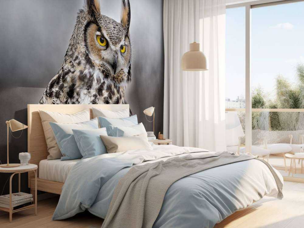 Chouette à plumes brunes