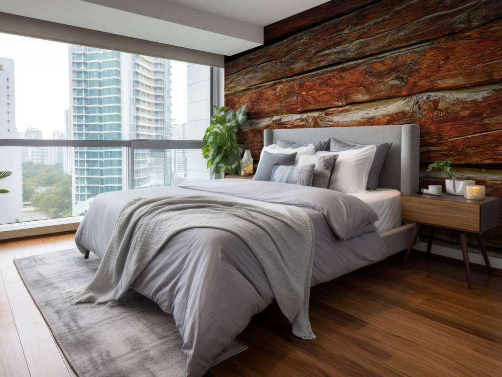 Planches de bois brut