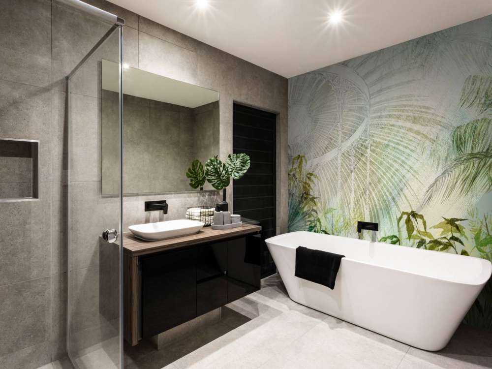 Verrière avec plantes tropicales