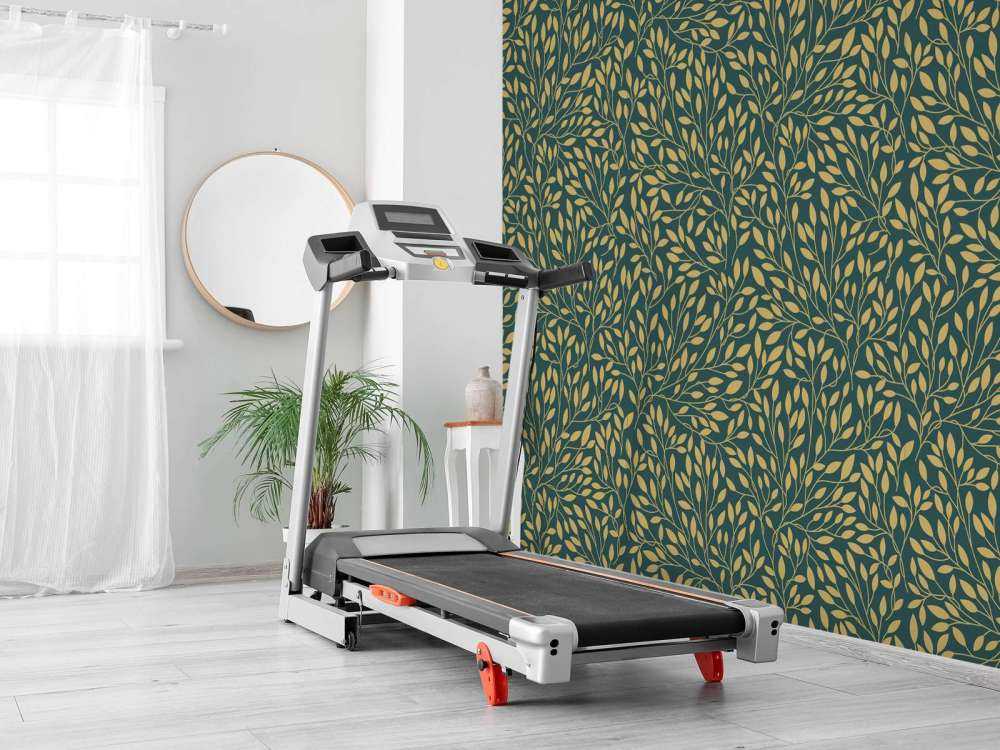 Motif floral de luxe or jaune