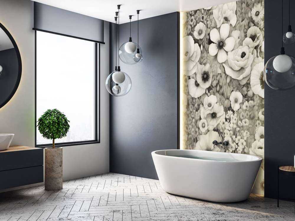Conte de pavot monochrome vert foncé