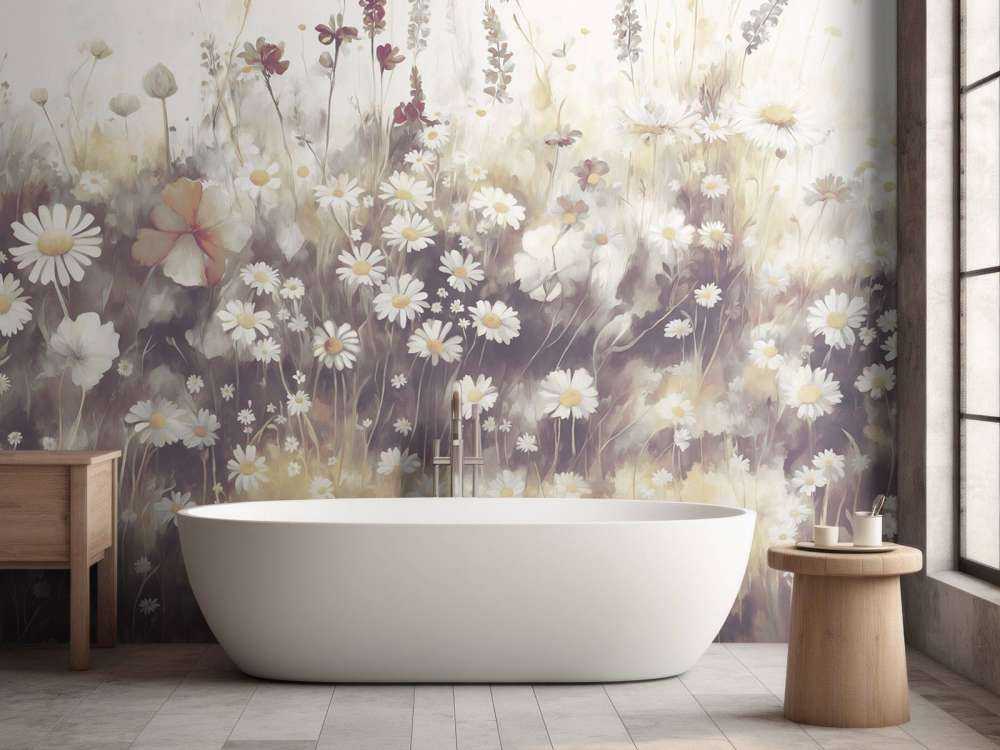 Végétation luxuriante d'été brun doré